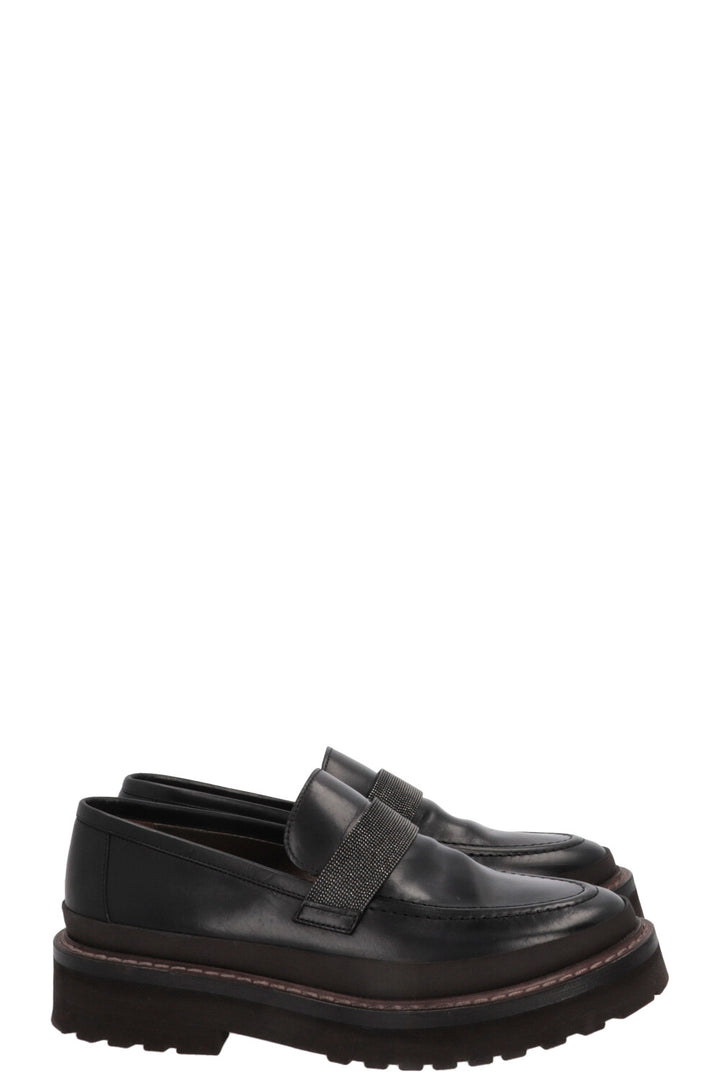 Mocassins épais Monili en cuir marron BRUNELLO CUCINELLI