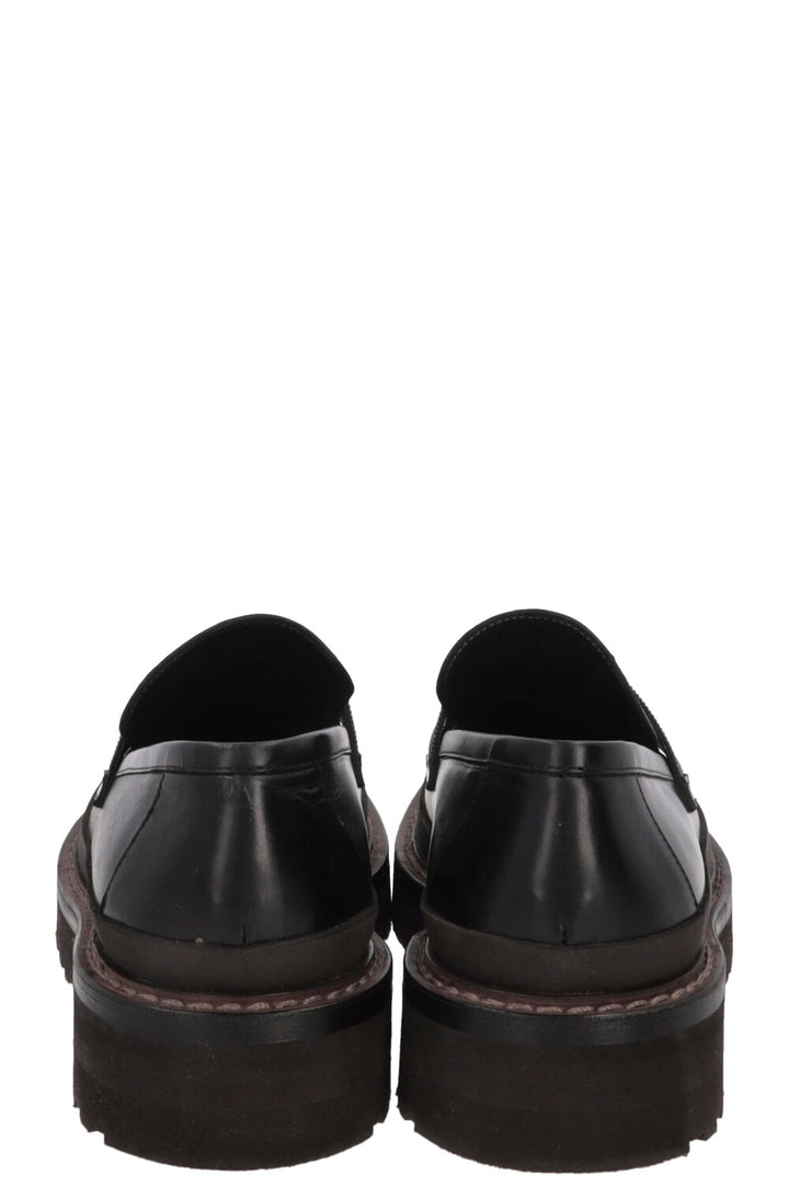 Mocassins épais Monili en cuir marron BRUNELLO CUCINELLI