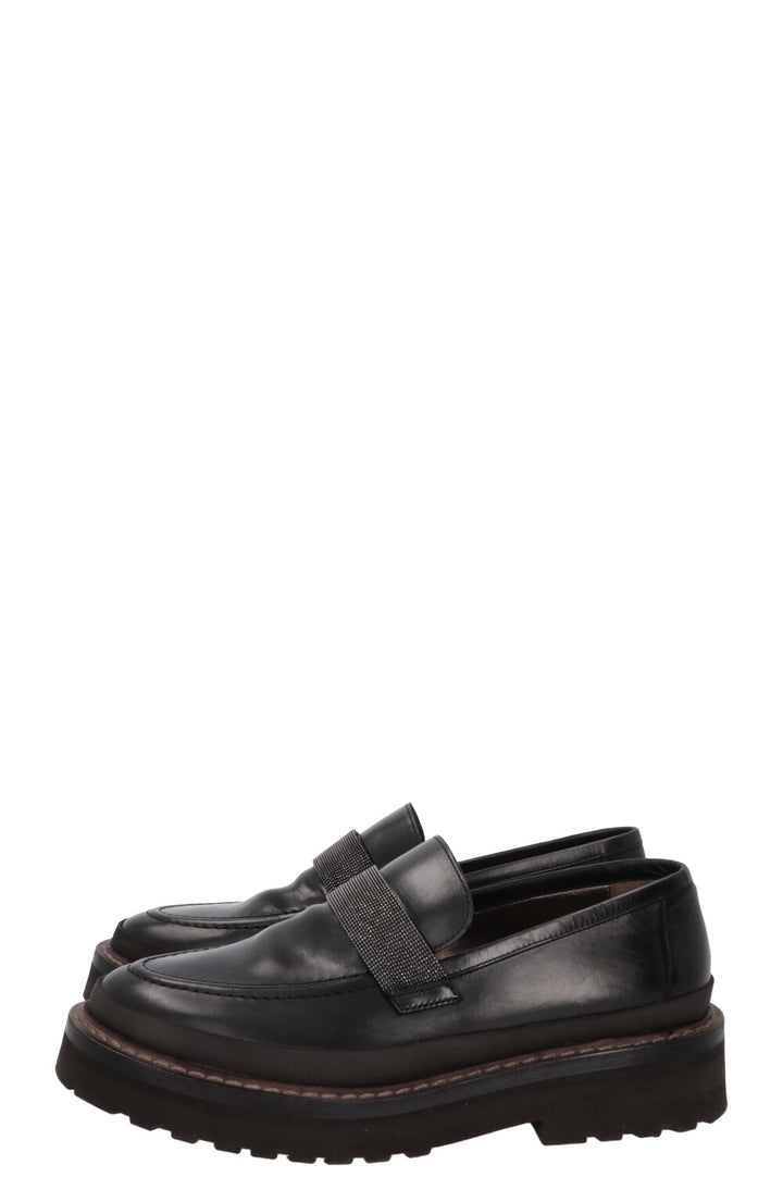 Mocassins épais Monili en cuir marron BRUNELLO CUCINELLI