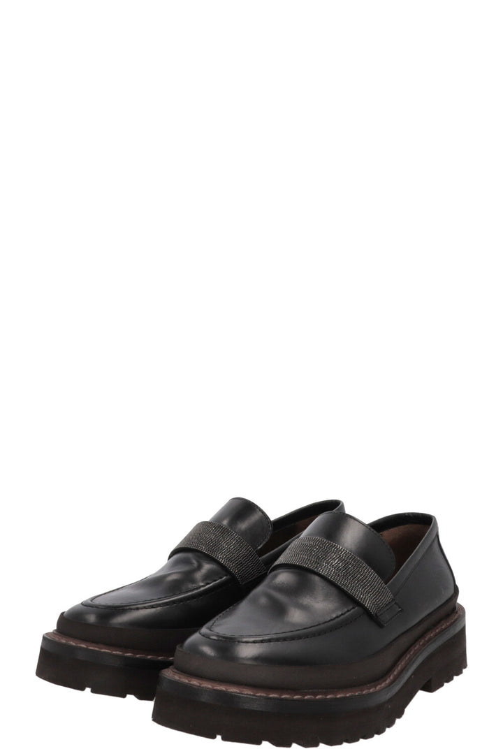Mocassins épais Monili en cuir marron BRUNELLO CUCINELLI