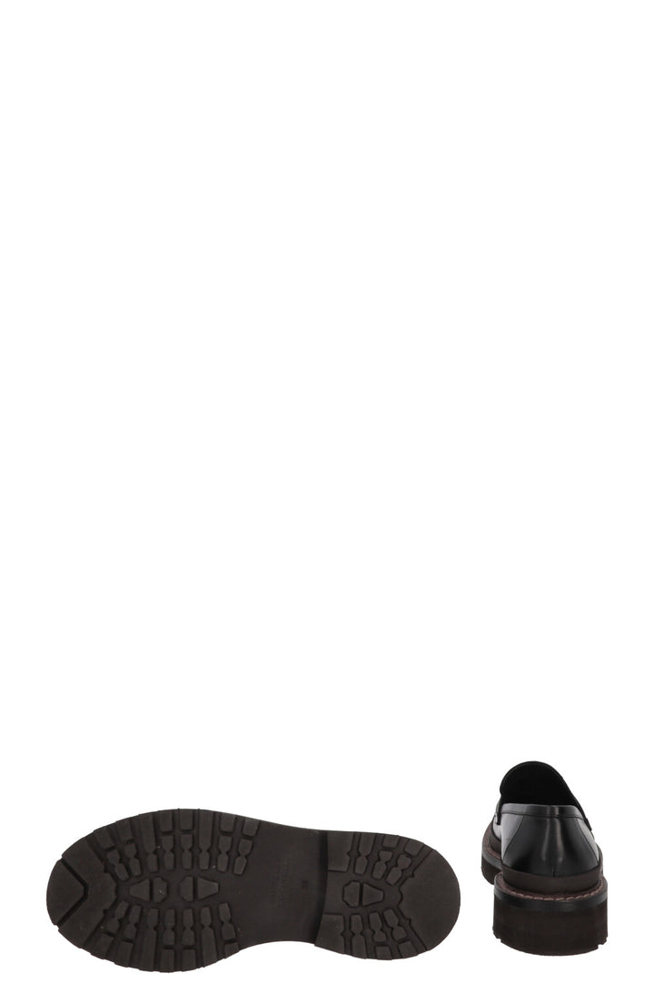 Mocassins épais Monili en cuir marron BRUNELLO CUCINELLI