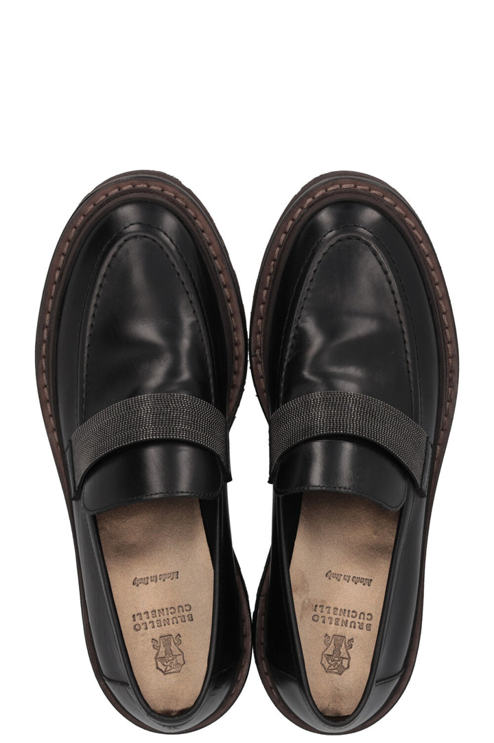 Mocassins épais Monili en cuir marron BRUNELLO CUCINELLI