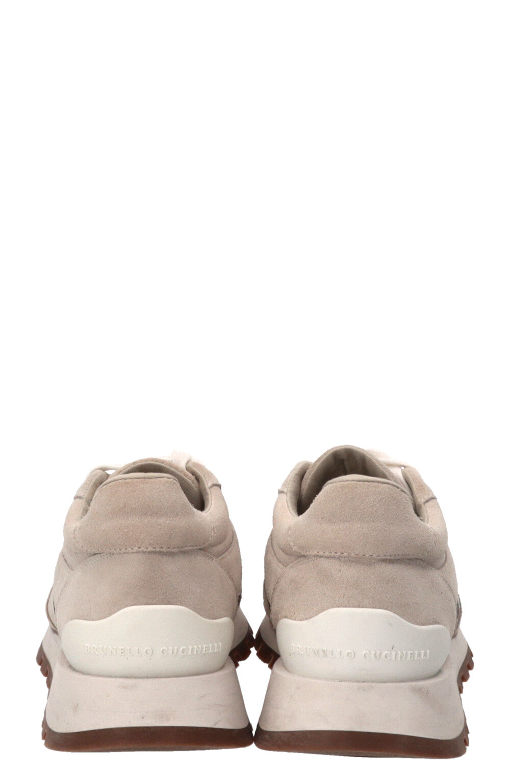 BRUNELLO CUCINELLI Monili Detail Sneakers Suede Beige