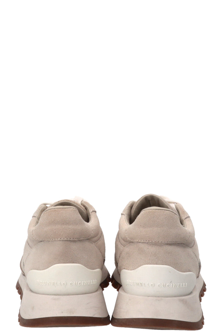 BRUNELLO CUCINELLI Monili Detail Sneakers Suede Beige