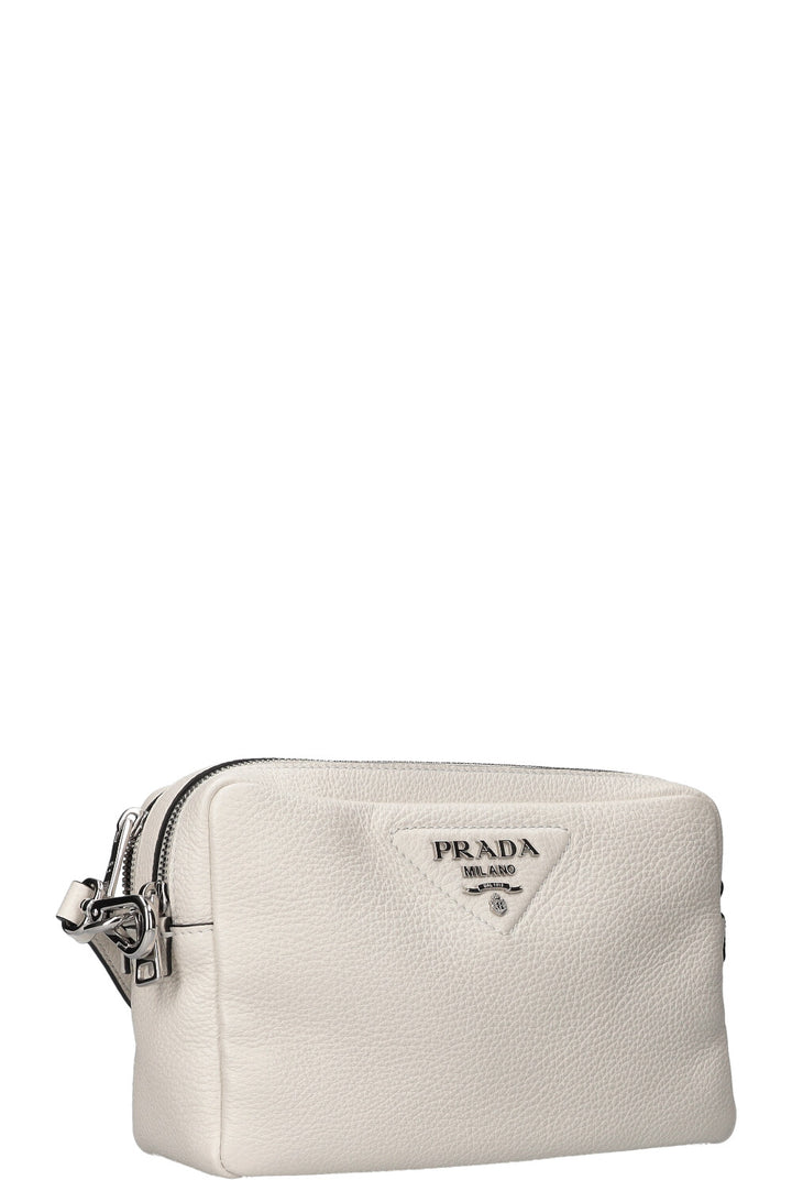 PRADA Flou Crossbody Bag White