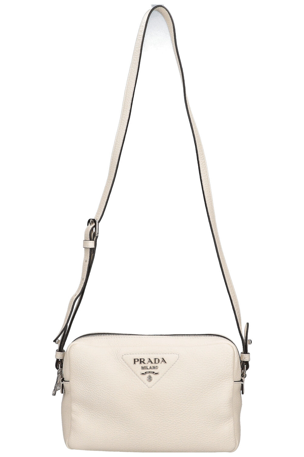 PRADA Flou Crossbody Bag White