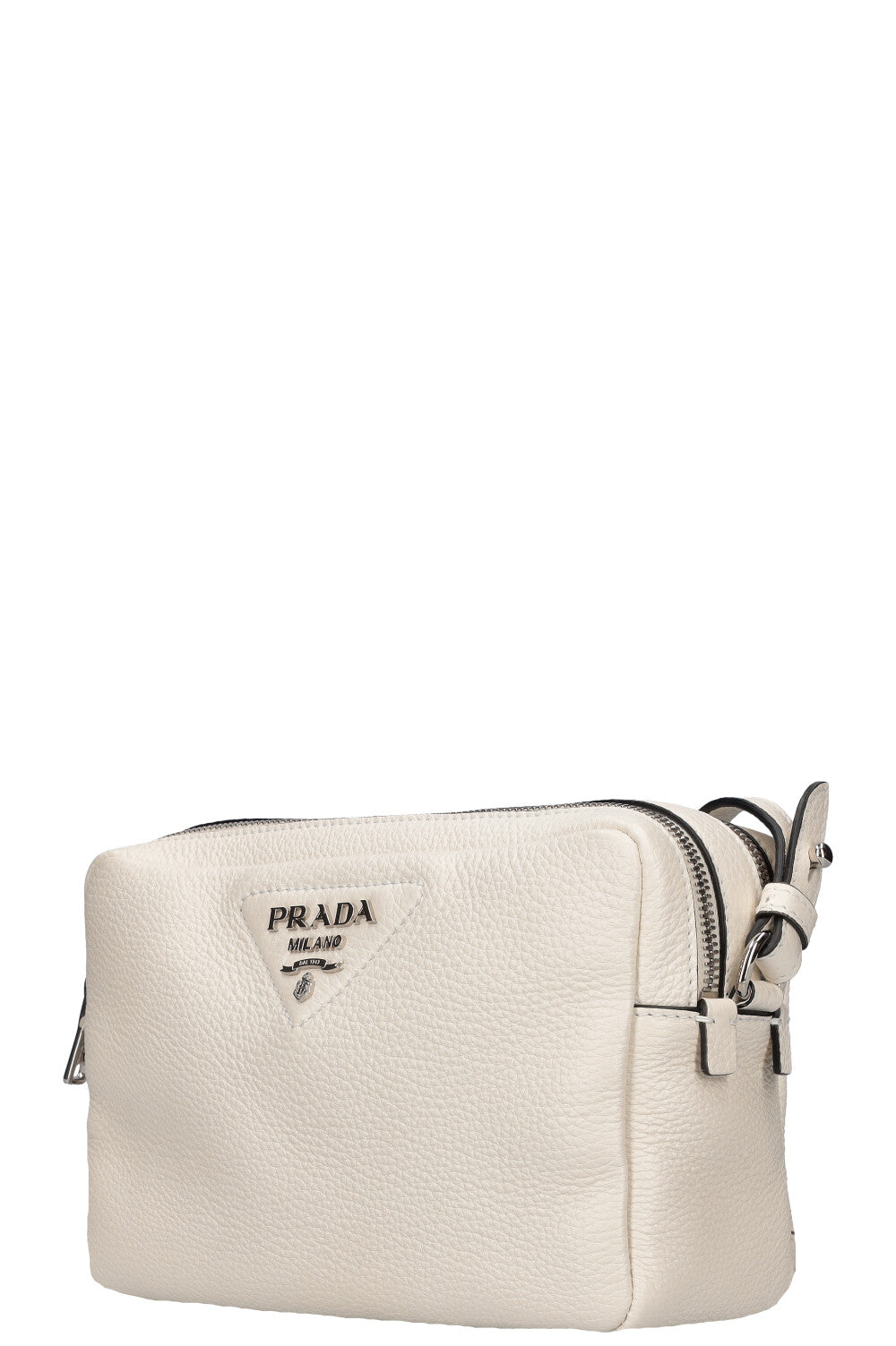 PRADA Flou Crossbody Bag White