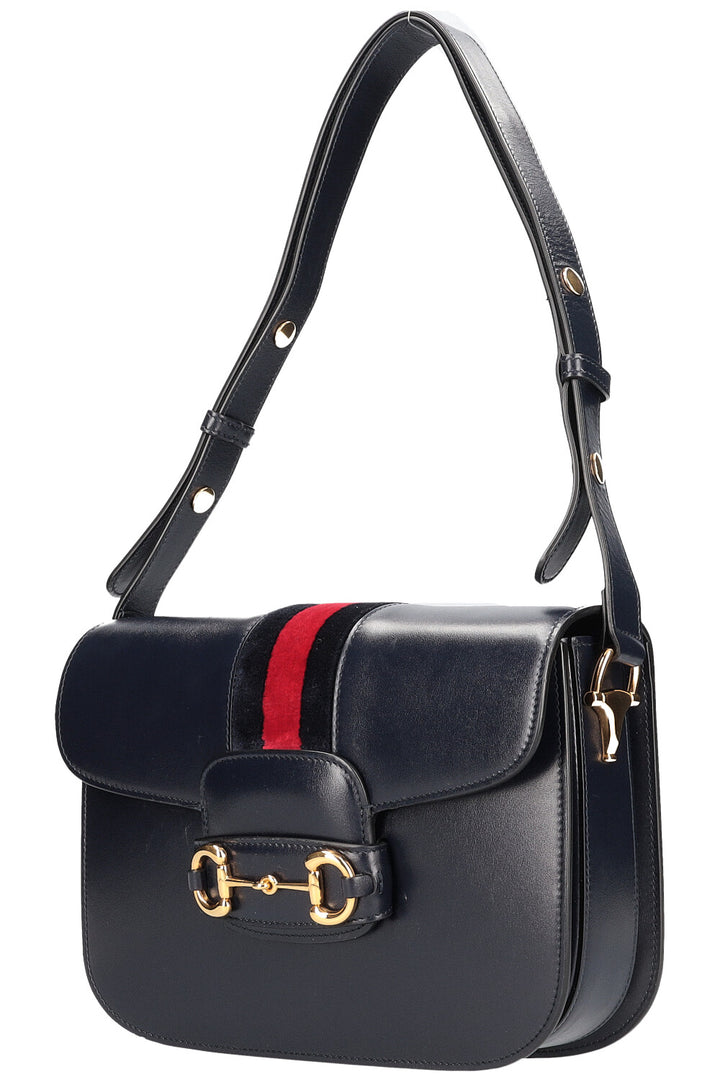 GUCCI Horsebit 1955 Shoulder Bag with Velvet Trim