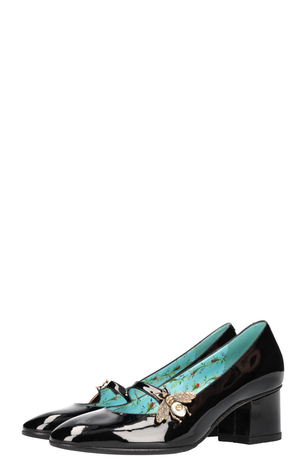 GUCCI Bee Mary Janes Heels Patent Black – REAWAKE
