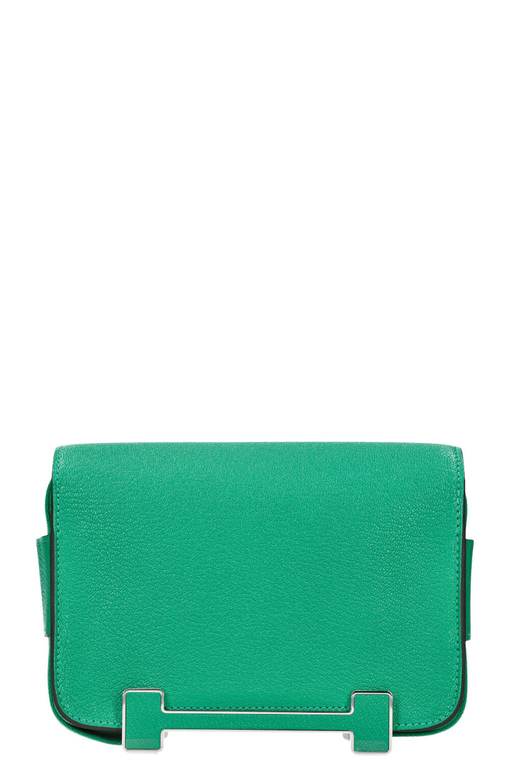 HERMÈS Geta Crossbody Bag Chevre Menthe