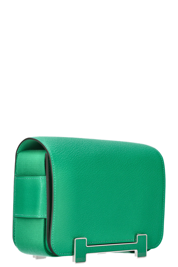 HERMÈS Geta Crossbody Bag Chevre Menthe