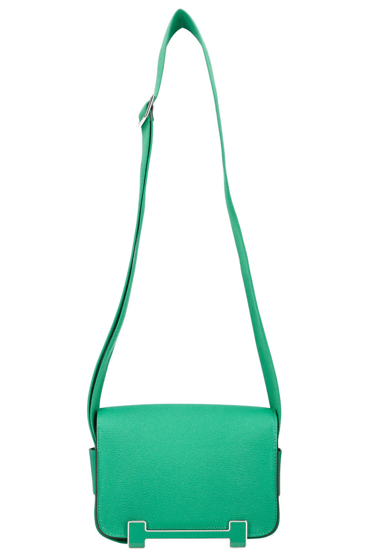 HERMÈS Geta Crossbody Bag Chevre Menthe