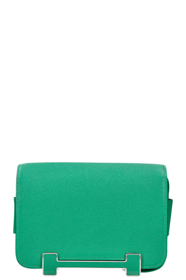 HERMÈS Geta Crossbody Bag Chevre Menthe