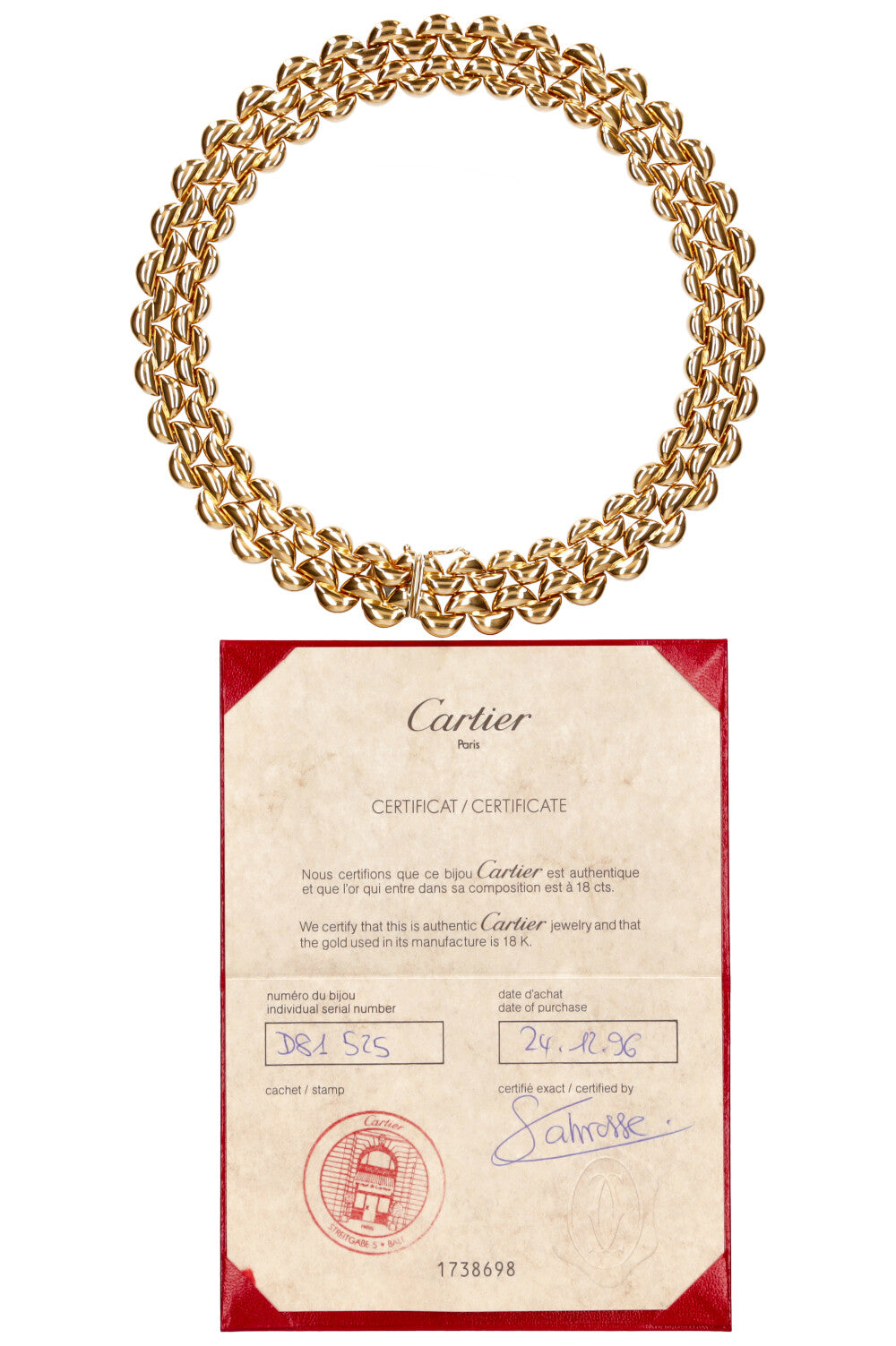 CARTIER Demi Lune Collier & Bracelet Yellow Gold 18K