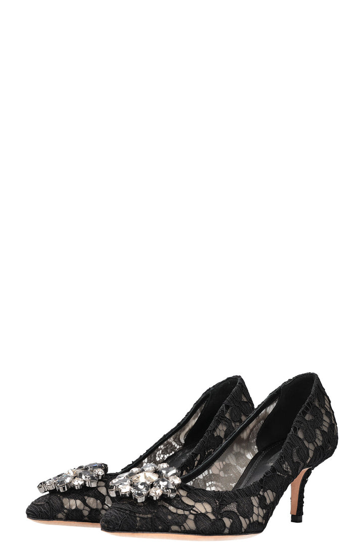 DOLCE&GABBANA Bellucci Mid Heels Lace Black