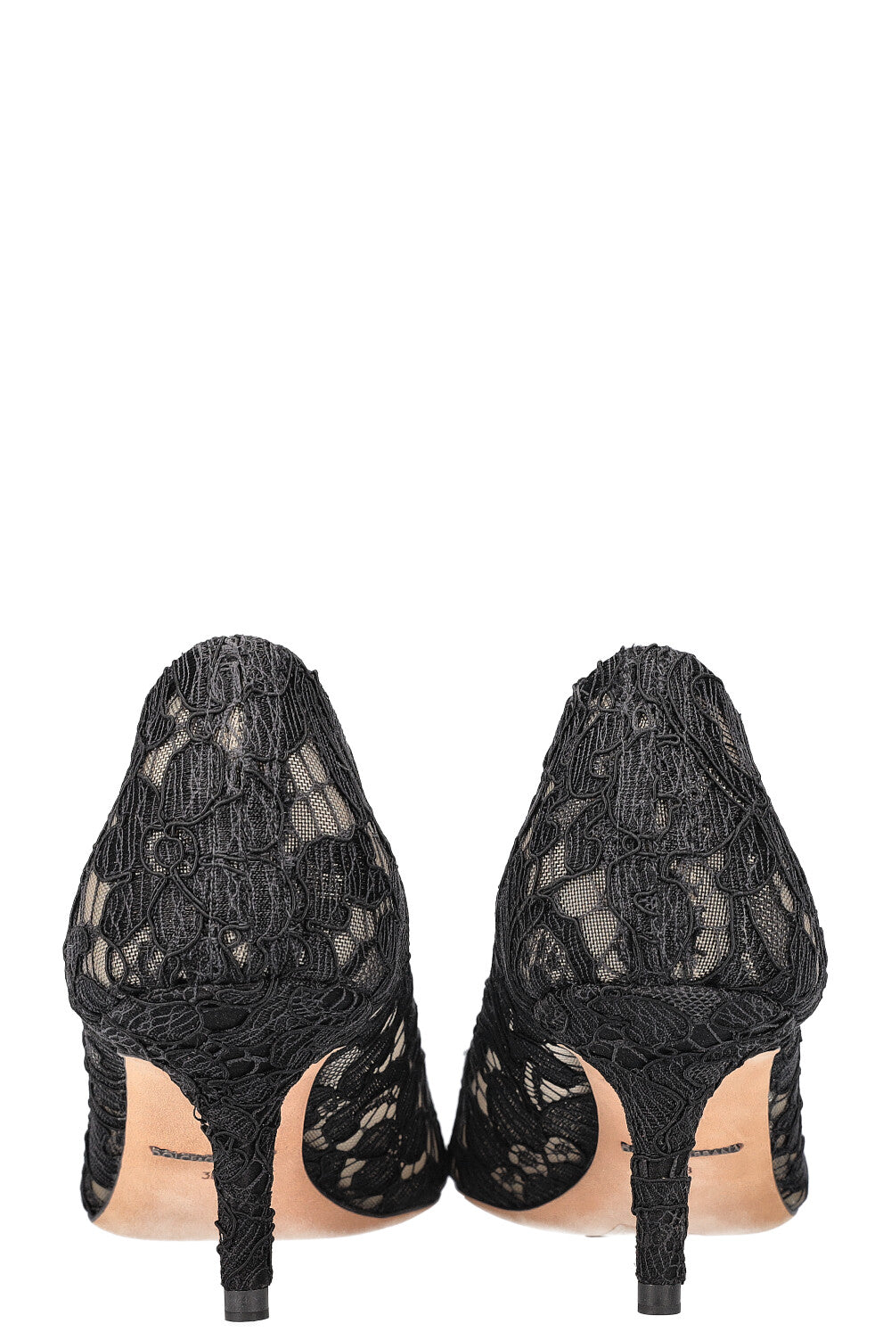 Escarpins Noirs à Talon Breveté Dolce & Gabbana - Taille UK 4 / US 6 - Modèle Occasion