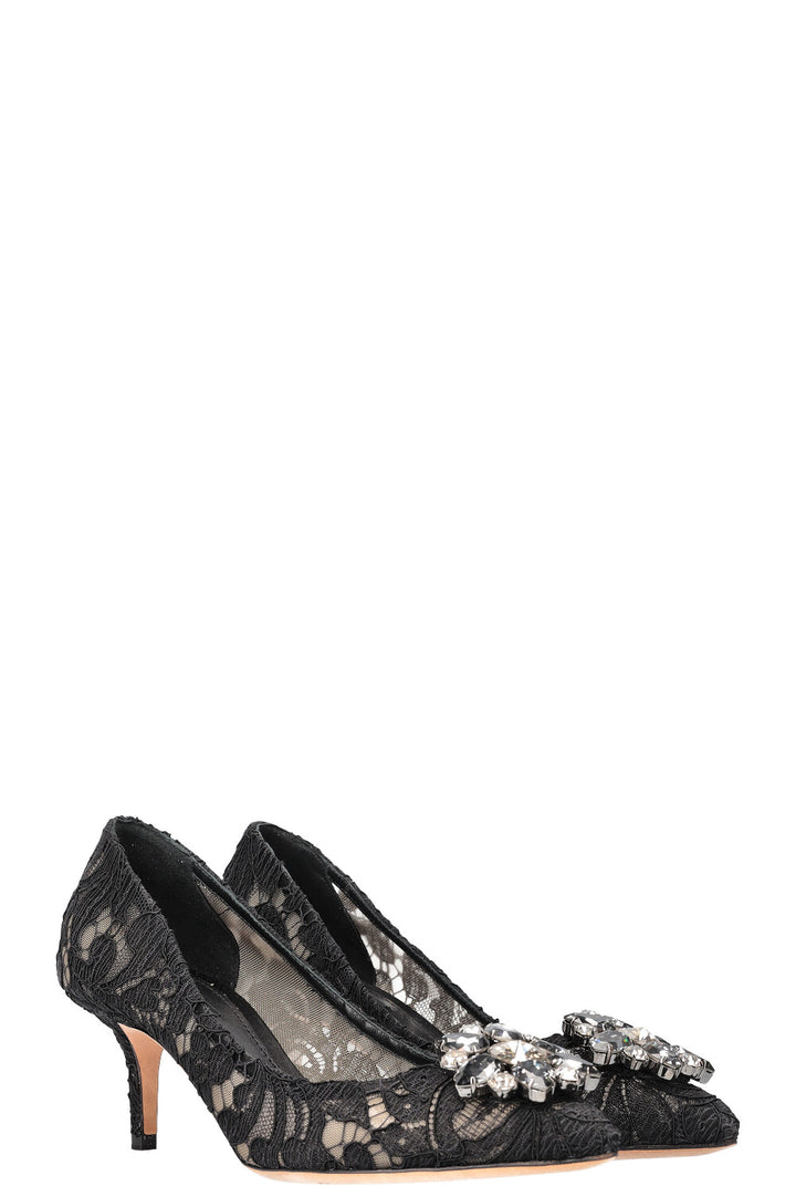 DOLCE&GABBANA Bellucci Mid Heels Lace Black