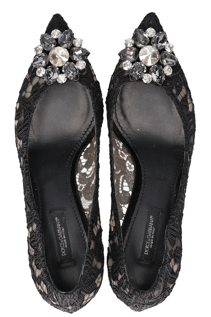 DOLCE&GABBANA Bellucci Mid Heels Lace Black