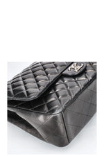 CHANEL Maxi Double Flap Bag Lambskin Black