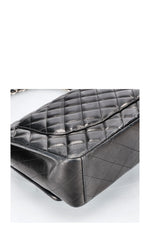 CHANEL Maxi Double Flap Bag Lambskin Black
