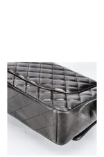 CHANEL Maxi Double Flap Bag Lambskin Black