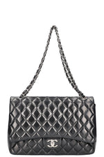 CHANEL Maxi Double Flap Bag Lambskin Black