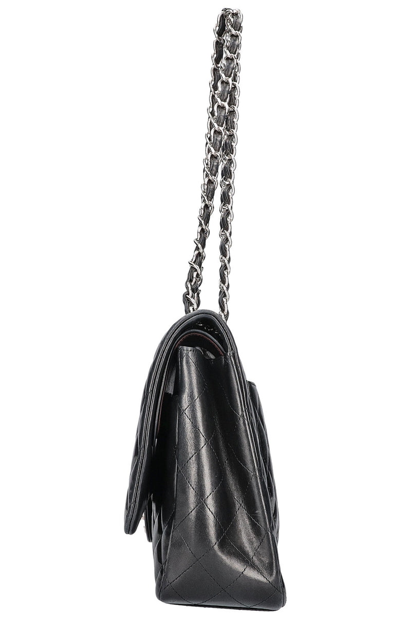 CHANEL Maxi Double Flap Bag Lambskin Black