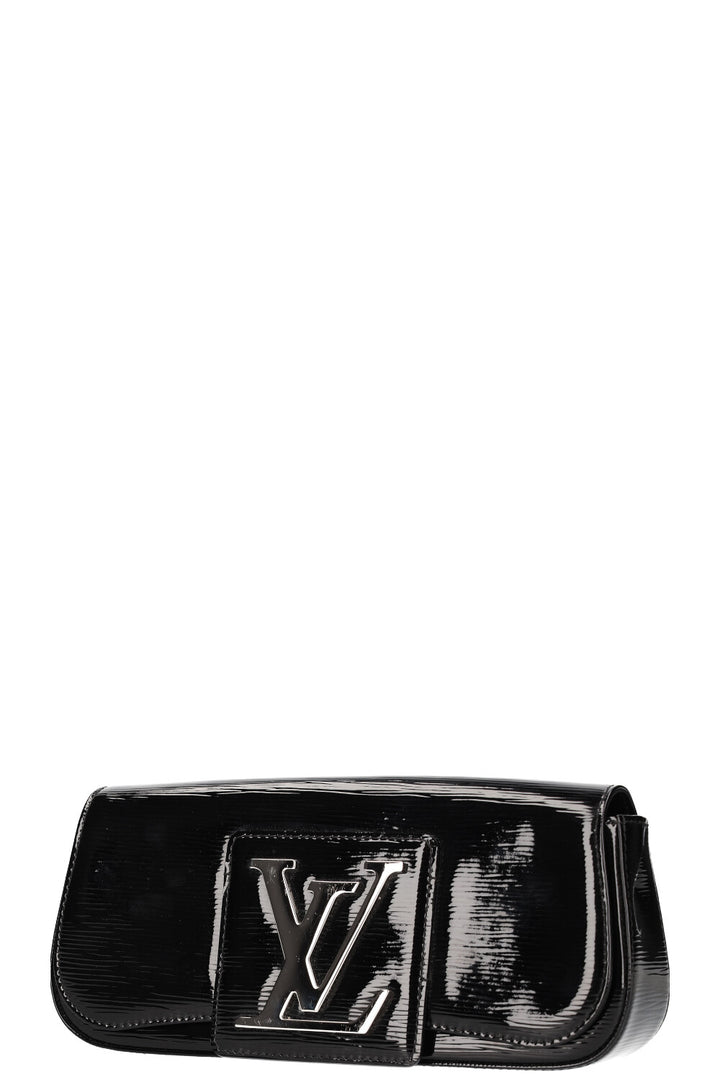 LOUIS VUITTON Sobe Clutch Patent Epi Black