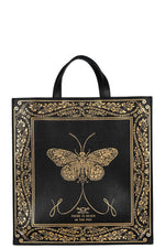 GUCCI Butterfly Convertible Soft Open Tote Black