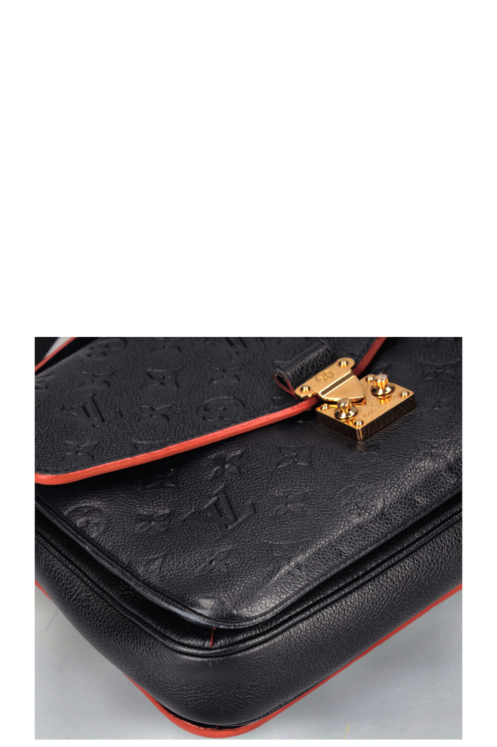 LOUIS VUITTON Pochette Metis Empreinte Marine Rouge