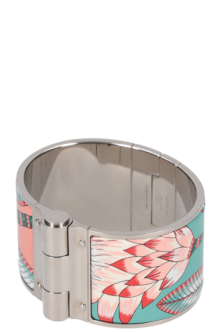 HERMÈS Hinged Bracelet Tropical Rose Green