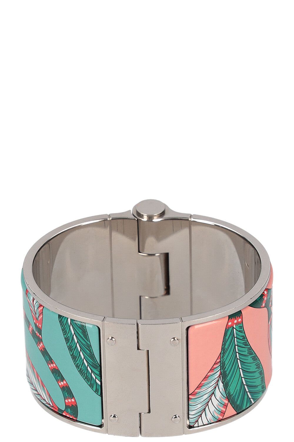 HERMÈS Hinged Bracelet Tropical Rose Green