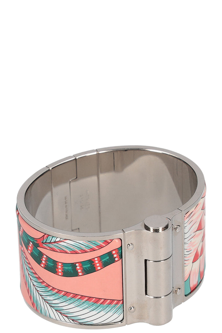 HERMÈS Hinged Bracelet Tropical Rose Green