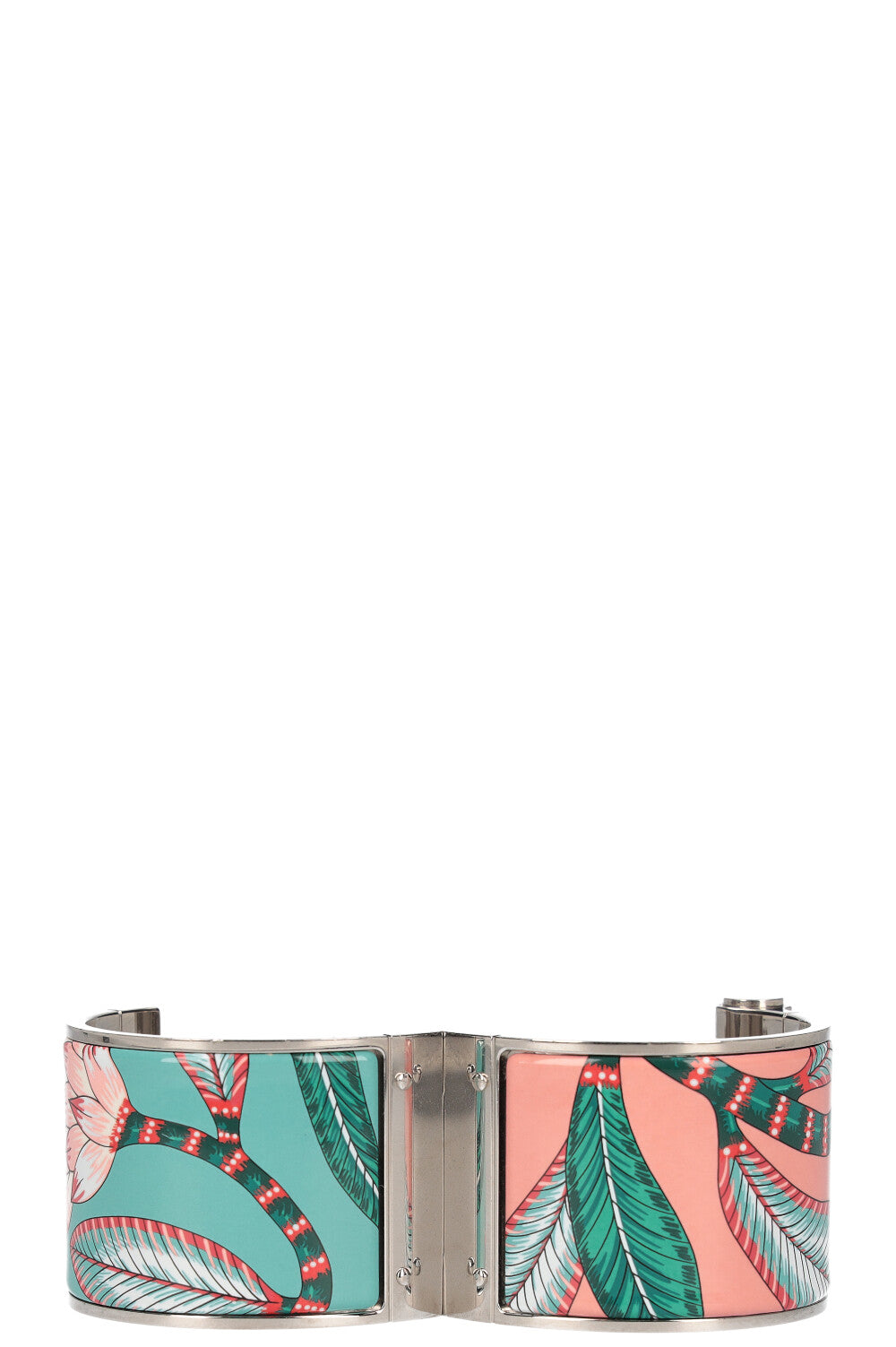 HERMÈS Hinged Bracelet Tropical Rose Green