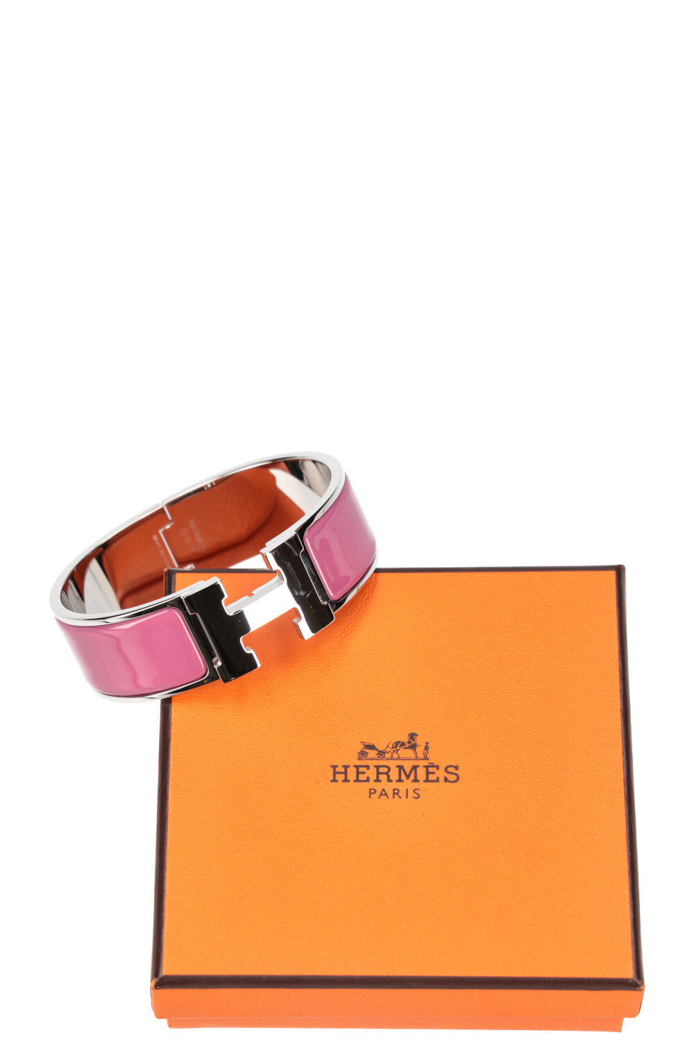 HERMÈS Clic H Bracelet Rose Pink