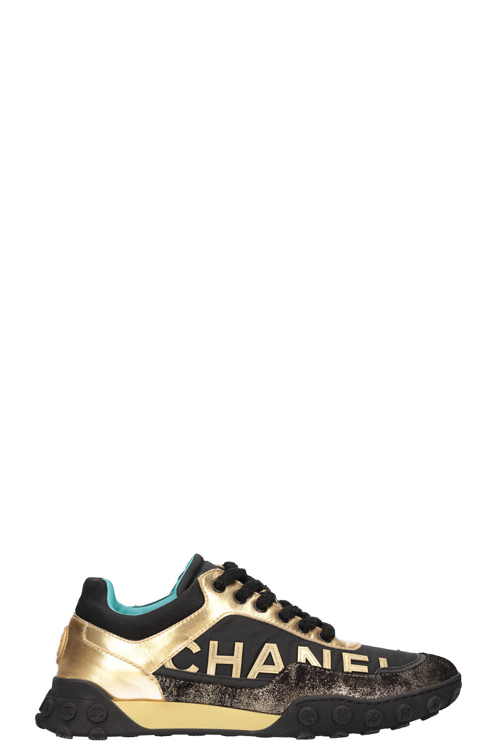 CHANEL Sneakers Black&Gold Metallic 19A – REAWAKE - Main Image