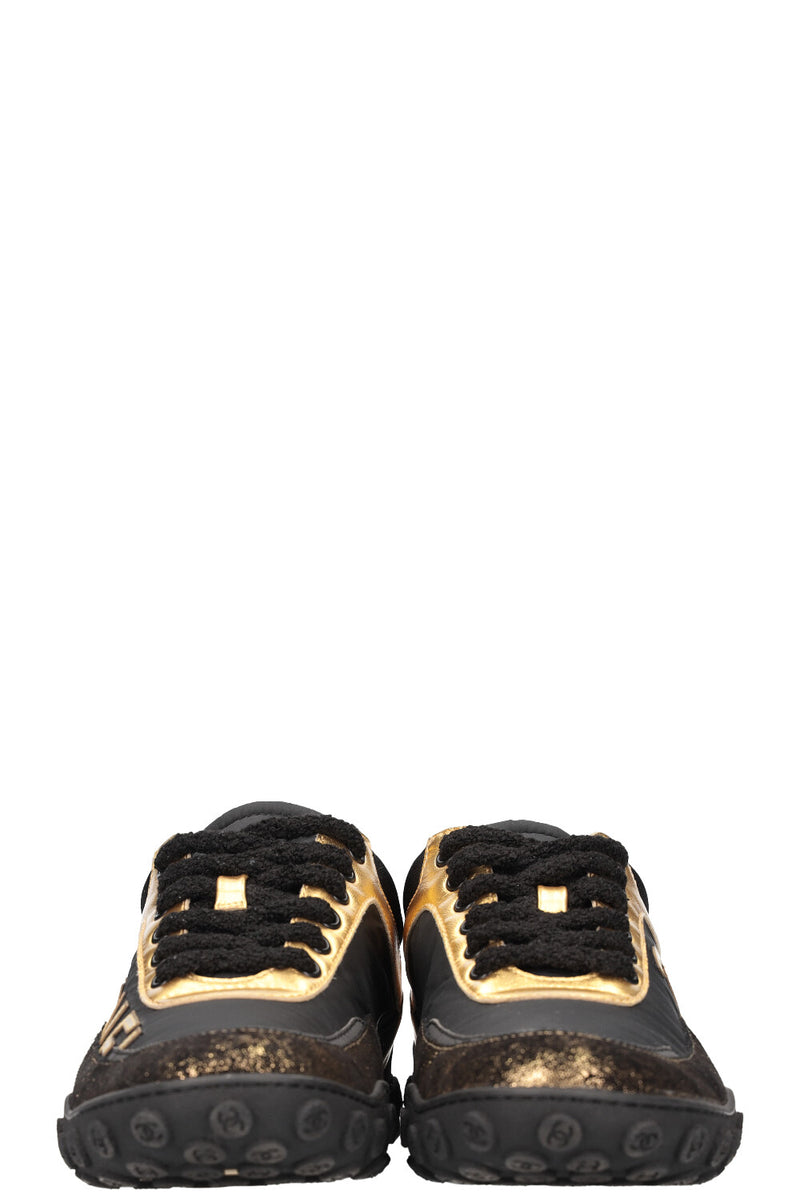 CHANEL Sneakers Black&Gold Metallic 19A