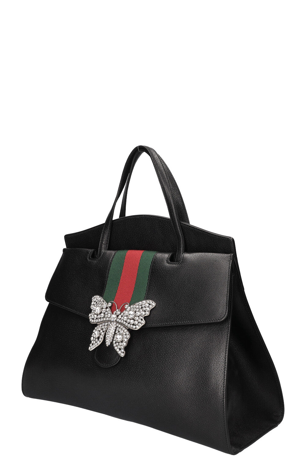 GUCCI Totem Top Handle Bag Leather Black