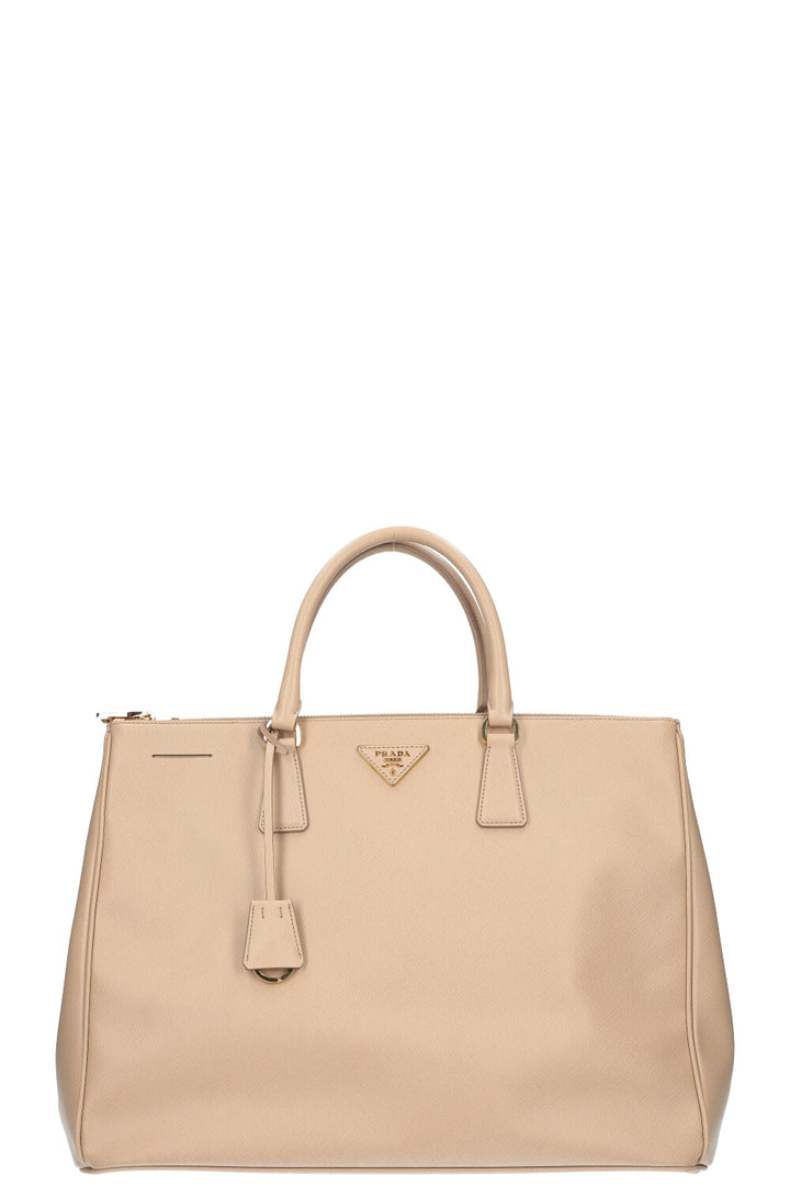 PRADA Galleria Extra Large Handbag Saffiano Beige