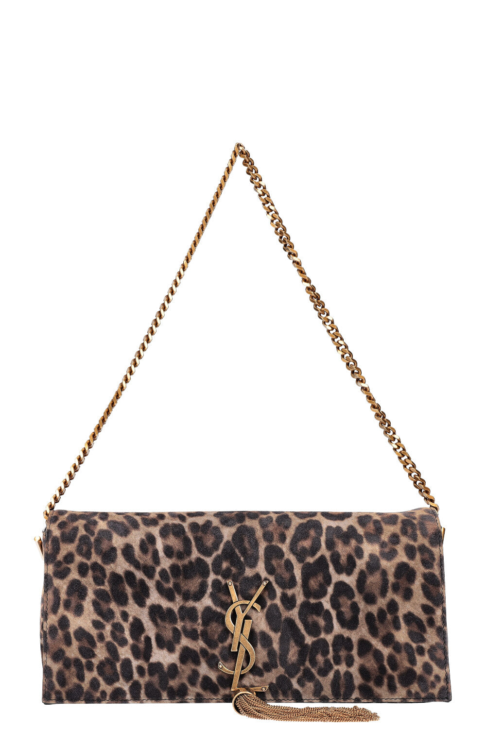 SAINT LAURENT 2020 Kate Tassell Flap Bag Leopard Print