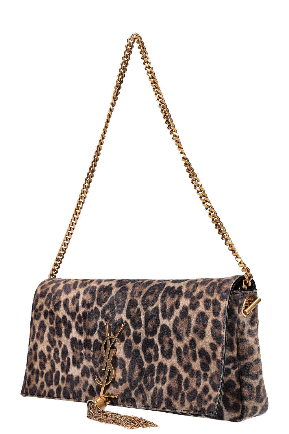 SAINT LAURENT 2020 Kate Tassell Flap Bag Leopard Print