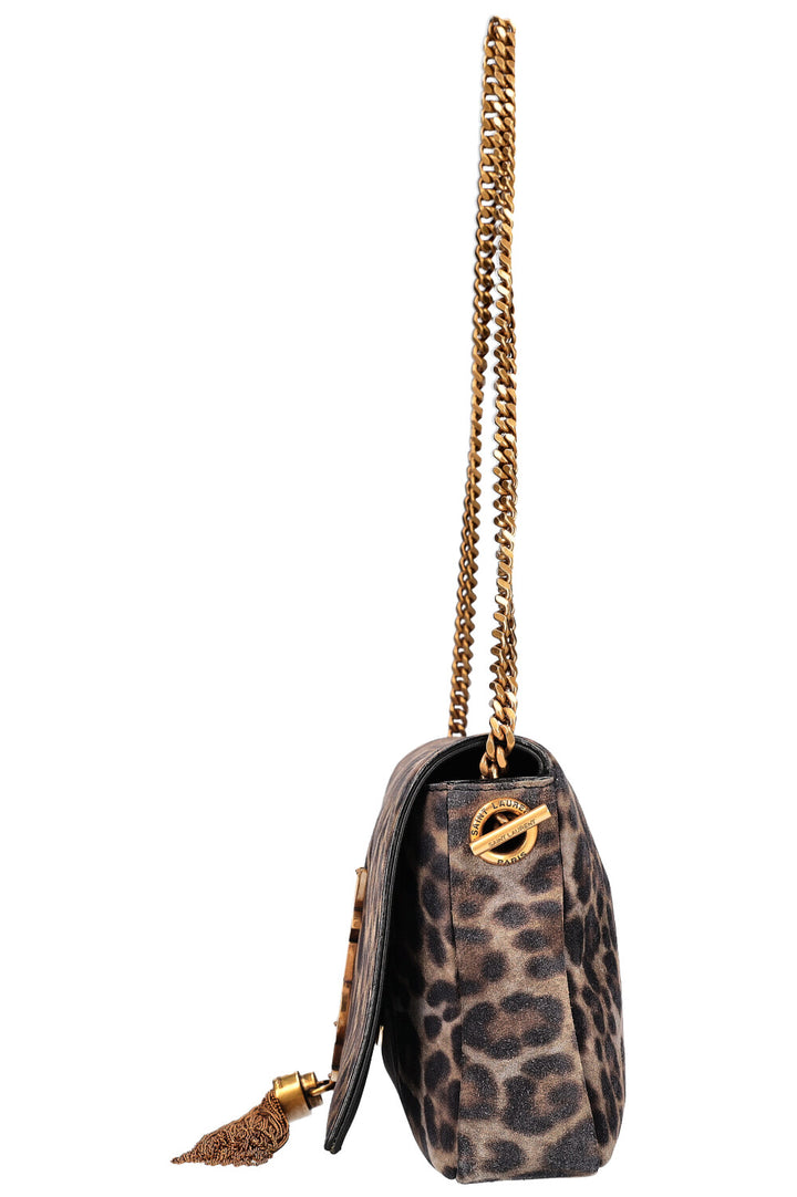 SAINT LAURENT 2020 Kate Tassell Flap Bag Leopard Print