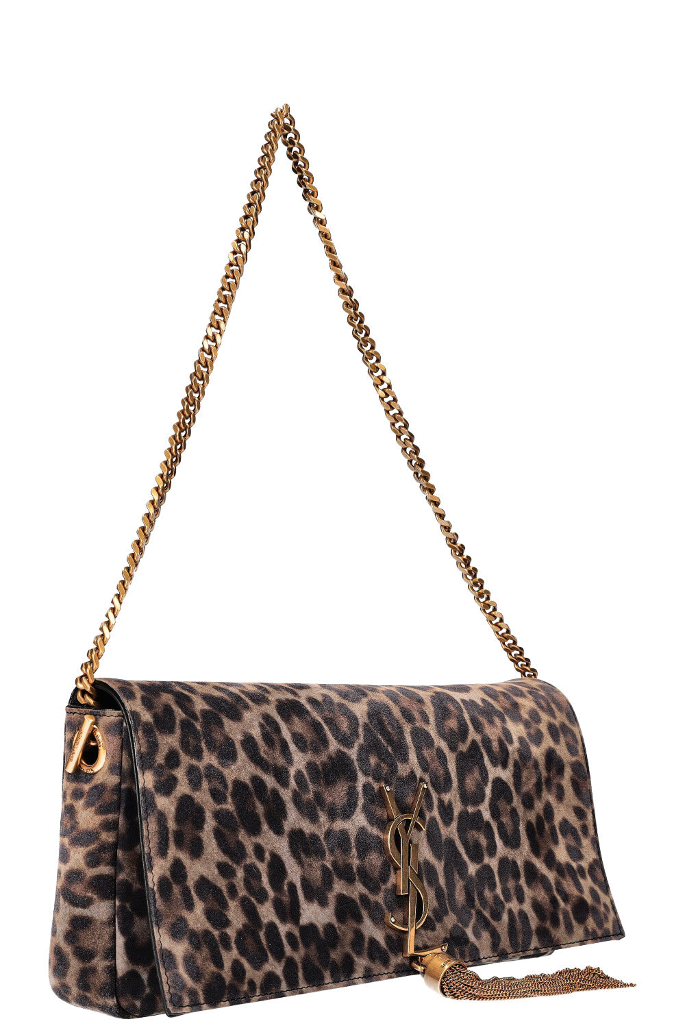 SAINT LAURENT 2020 Kate Tassell Flap Bag Leopard Print