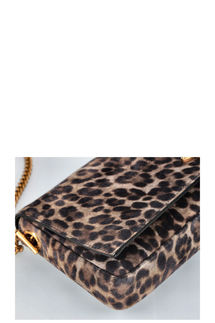 SAINT LAURENT 2020 Kate Tassell Flap Bag Leopard Print