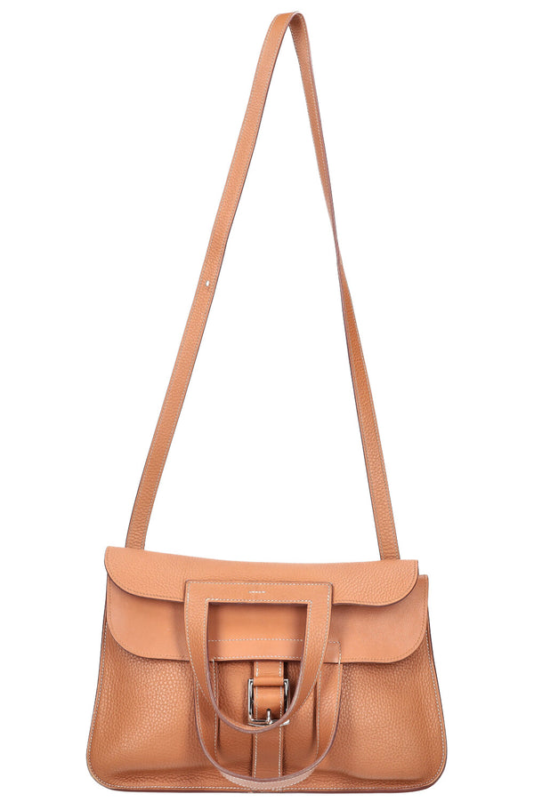 HERMÈS Halzan 31 Bag Clemence Gold