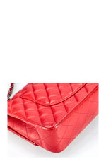 CHANEL Double Flap Bag Medium Caviar Red