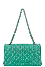 CHANEL Double Flap Bag Medium Green
