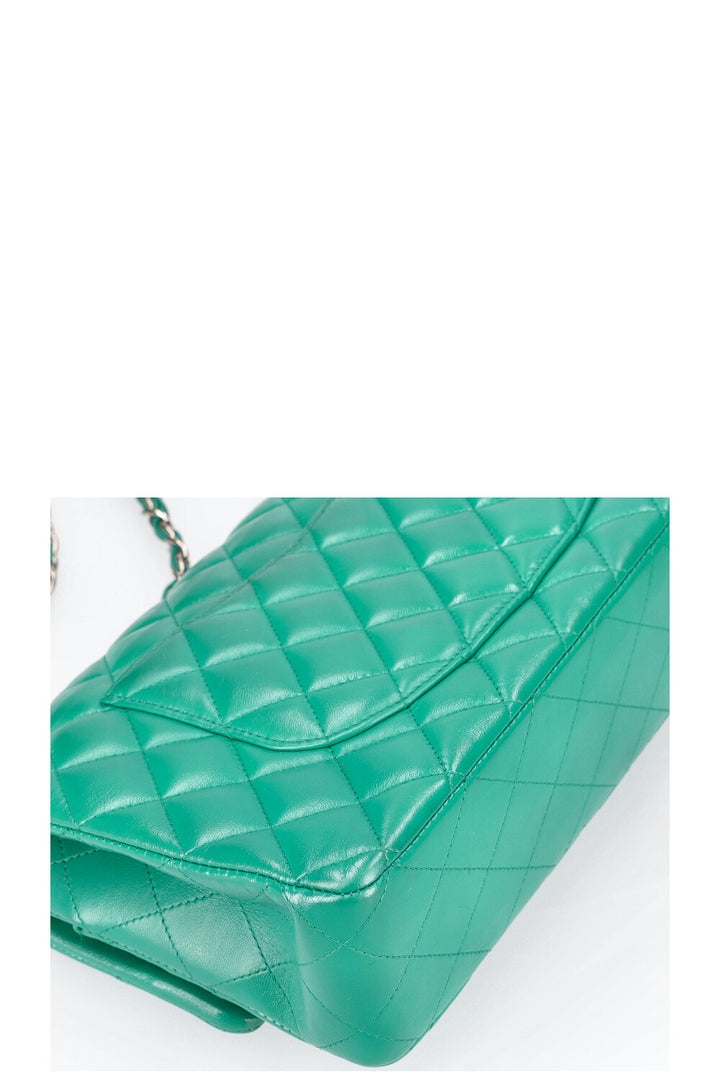 CHANEL Double Flap Bag Medium Green