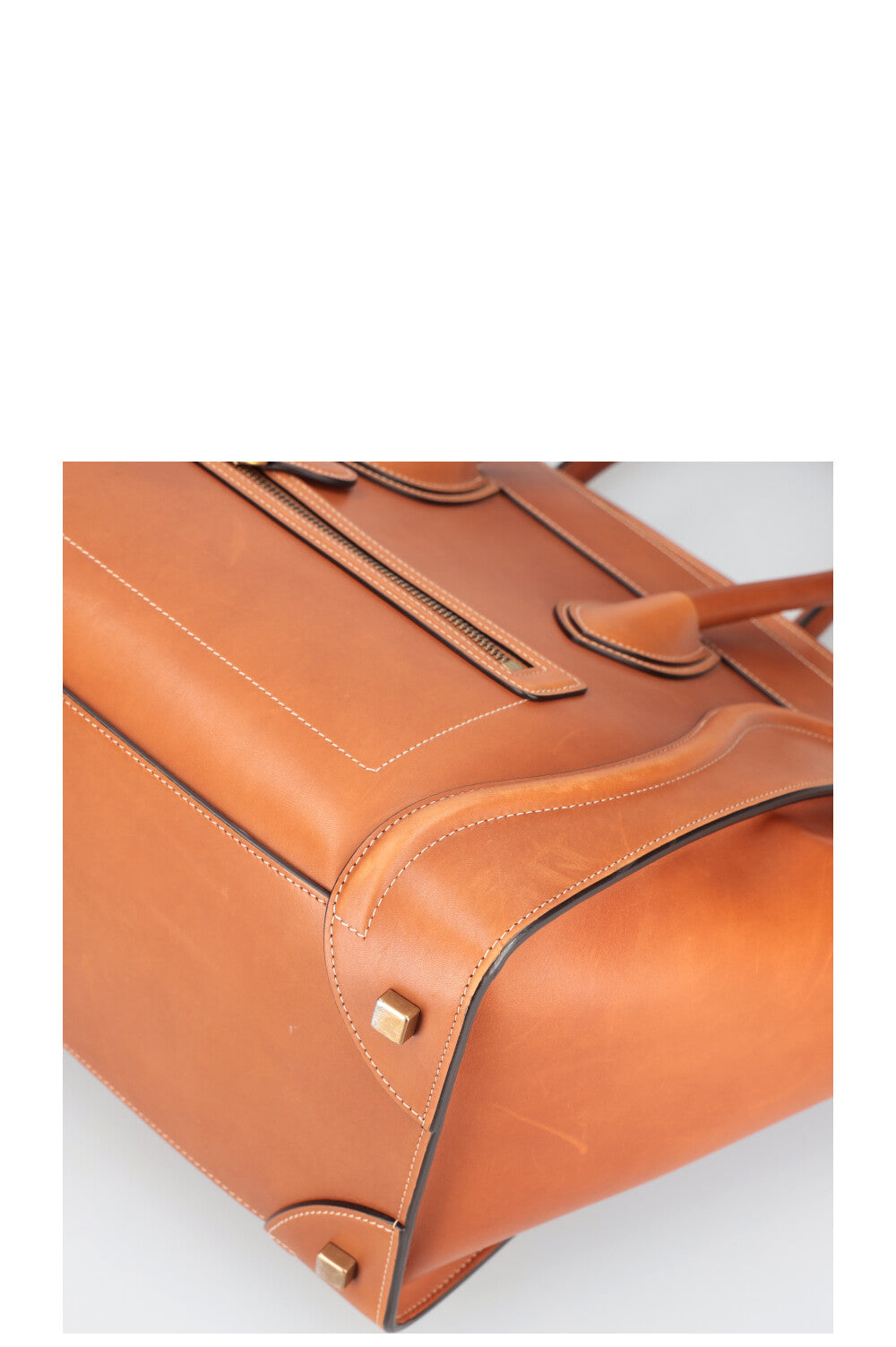 CÉLINE Mini Luggage Natural Calfskin Tan
