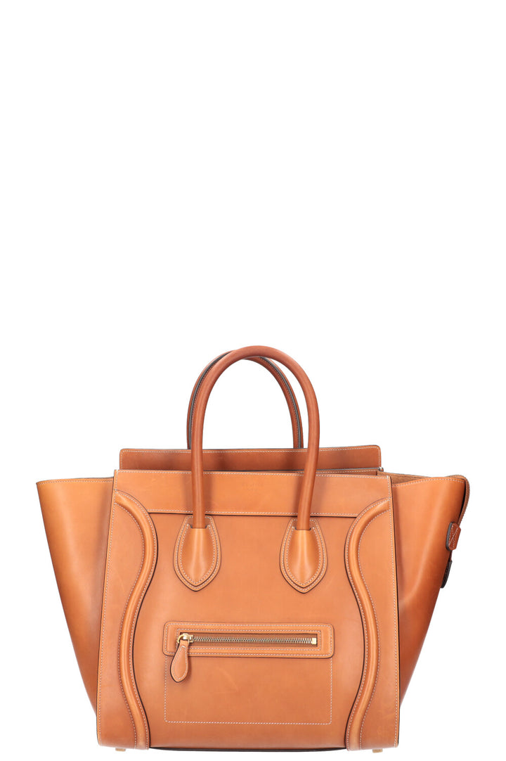 CÉLINE Mini Luggage Natural Calfskin Tan